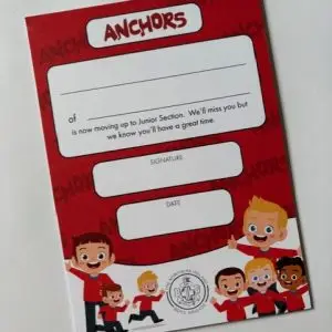 Anchor Boys Promotion Certificate