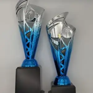 Blue Olympic Trophy